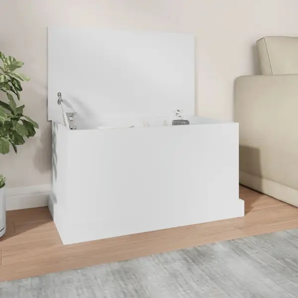 Gossi cutie de depozitare, alb, 70x40x38 cm, lemn prelucrat