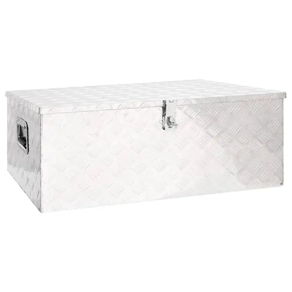 Gossi cutie de depozitare, argintiu, 100x55x37 cm, aluminiu