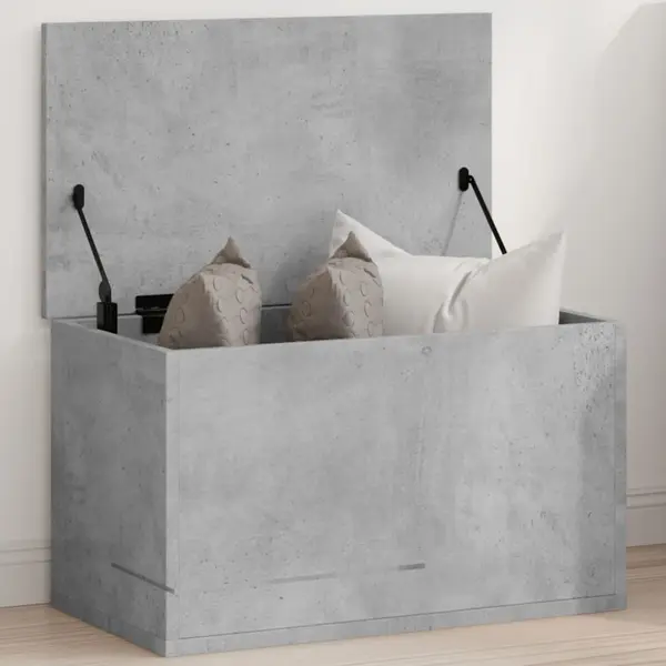 Gossi cutie de depozitare, gri beton, 60x35x35 cm, lemn prelucrat