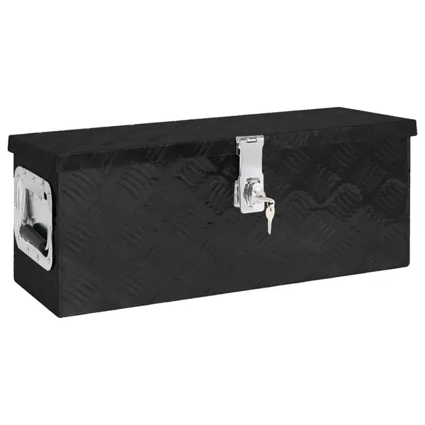 Gossi cutie de depozitare, negru, 60x23,5x23 cm, aluminiu