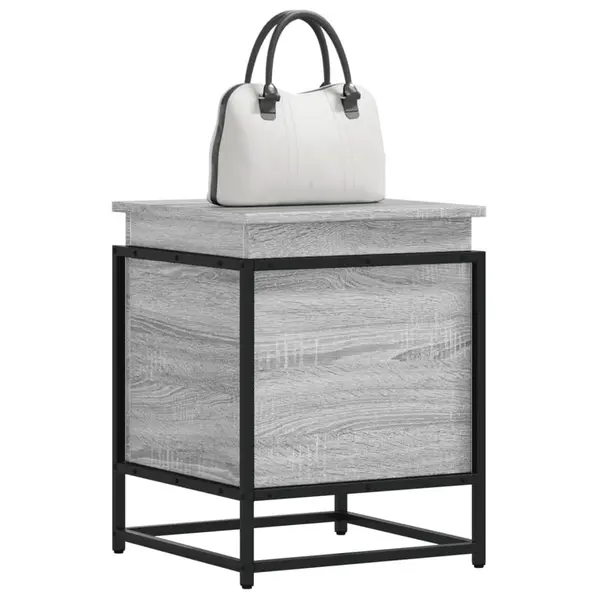 Gossi cutie depozitare gri sonoma 40x40x51,5 cm lemn prelucrat