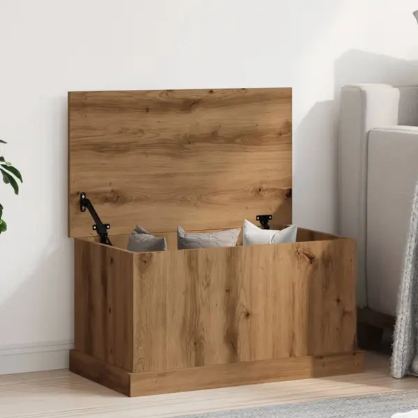 Gossi cutie depozitare, stejar artizanal, 70x40x38 cm, lemn prelucrat