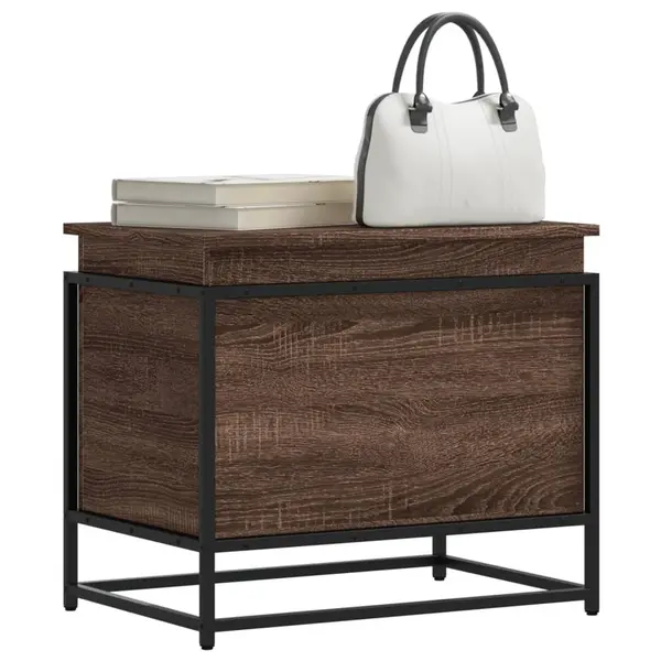 Gossi cutie depozitare stejar maro 60x40x51,5 cm lemn prelucrat
