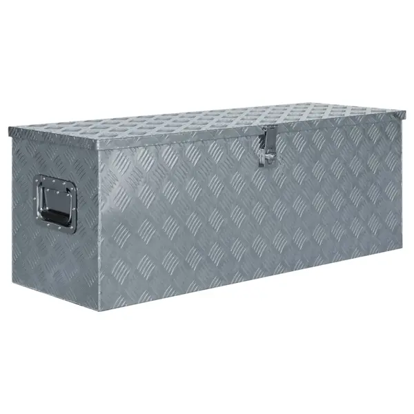 Gossi cutie din aluminiu, 110,5 x 38,5 x 40 cm, argintiu