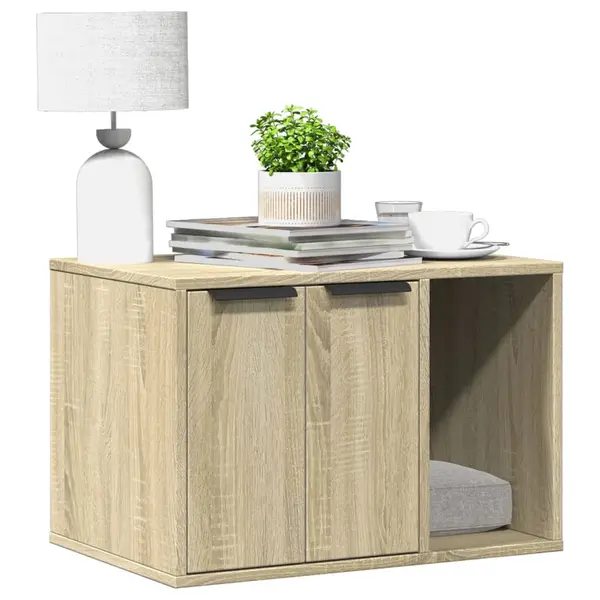Gossi cutie litiera pisici stejar sonoma 60x40x40 cm lemn prelucrat