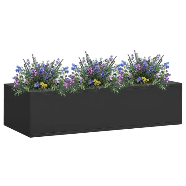 Gossi cutie pentru flori de birou, antracit, 90x40x23 cm, otel