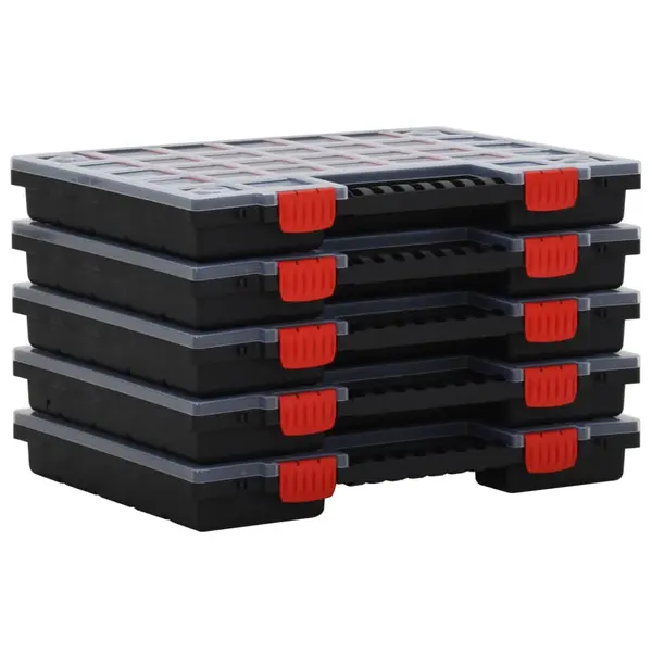 Gossi cutii de organizare, 5 buc., 40x30x5 cm, polipropilena