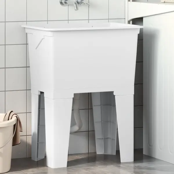 Gossi cuva de spalatorie, alb, 59x41x75 cm, rasina
