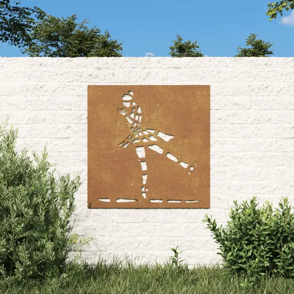 Gossi decor perete de gradina 55x55 cm design balerina otel corten