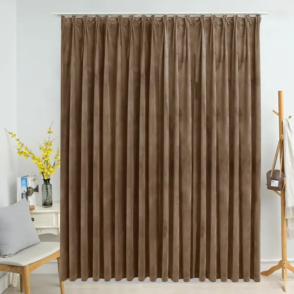 Gossi draperie opaca, bej, 290 x 245 cm, catifea, cu carlige