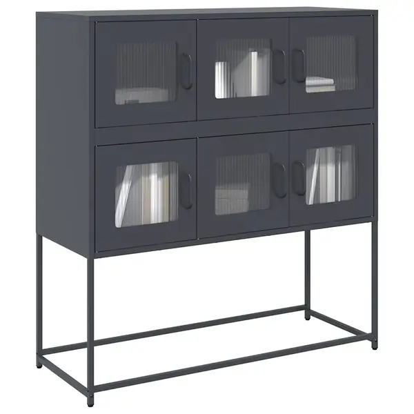 Gossi dulap, antracit, 100,5x39x107 cm, otel laminat la rece