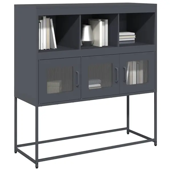 Gossi dulap, antracit, 100,5x39x107 cm, otel laminat la rece
