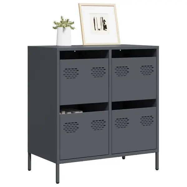 Gossi dulap, antracit, 68x39x73,5 cm, otel laminat la rece