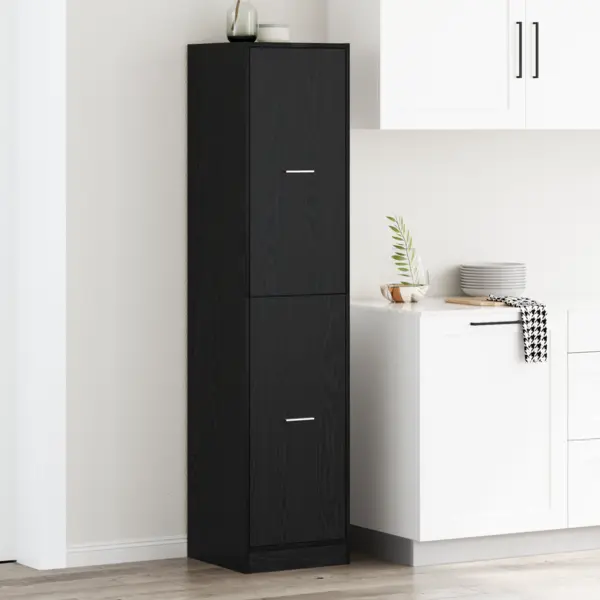 Gossi dulap apothecary stejar negru 40x41x174.5 cm lemn stratificat
