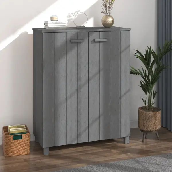 Gossi dulap cd-uri „hamar”, gri inchis 85x40x108 cm, lemn masiv pin