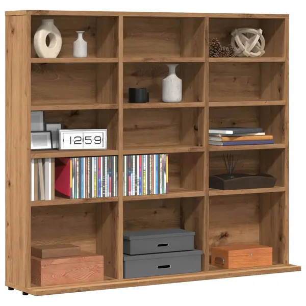 Gossi dulap cd-uri, stejar artizanal, 100x23x89,5 cm, lemn prelucrat