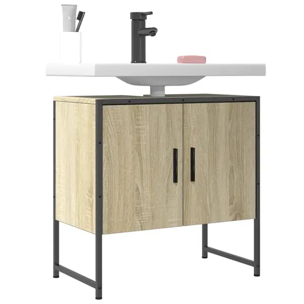 Gossi dulap chiuveta baie, stejar sonoma, 60x33x60 cm, lemn prelucrat