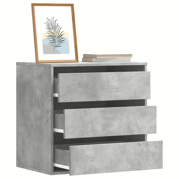 Gossi dulap colt cu sertare gri beton 60x41x58 cm lemn prelucrat