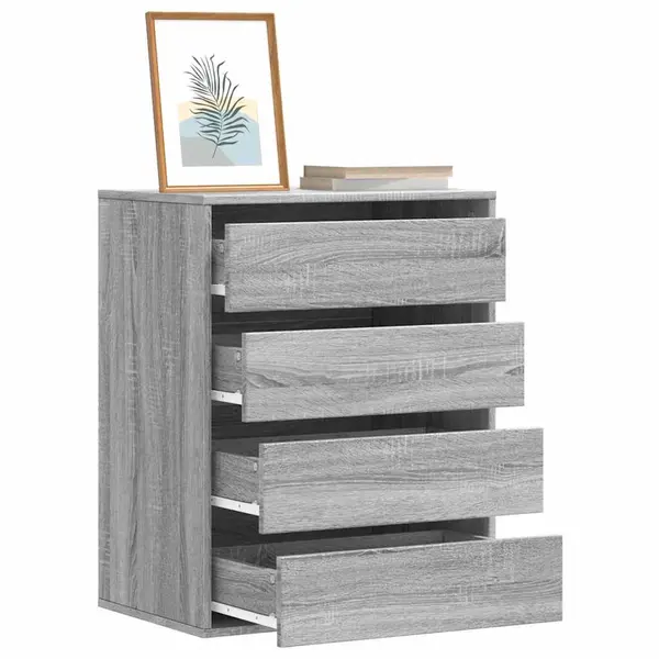 Gossi dulap colt cu sertare sonoma gri 60x41x76 cm lemn prelucrat