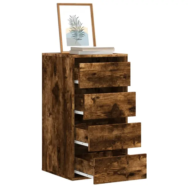 Gossi dulap colt cu sertare stejar fumuriu 40x41x76 cm lemn prelucrat
