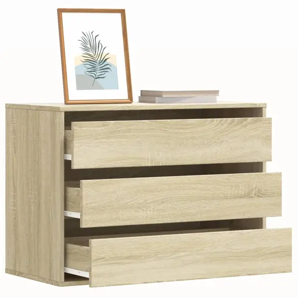 Gossi dulap colt cu sertare stejar sonoma 80x41x58 cm lemn prelucrat