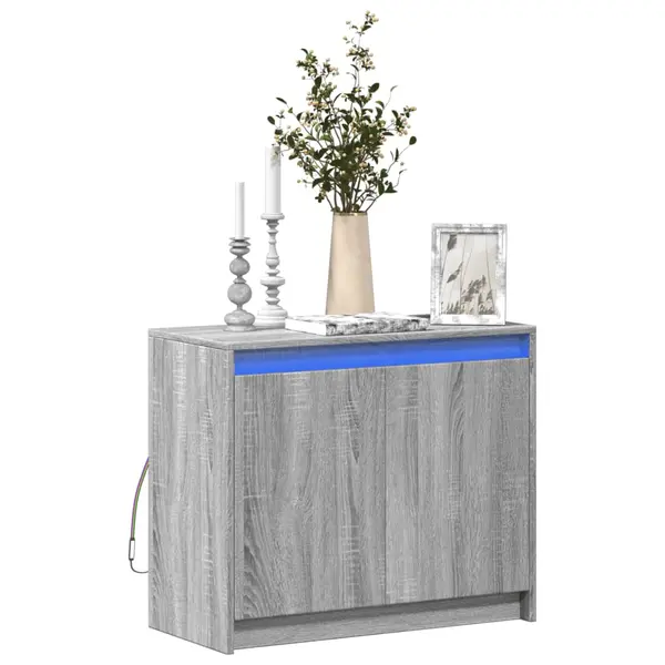 Gossi dulap cu led, gri sonoma, 72x34x61 cm, lemn prelucrat