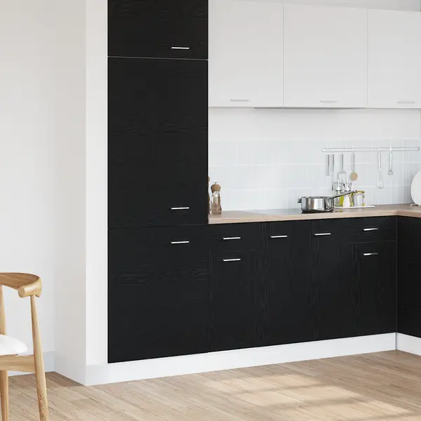 Gossi dulap cu sertar din stejar negru - 30x46x81.5 cm