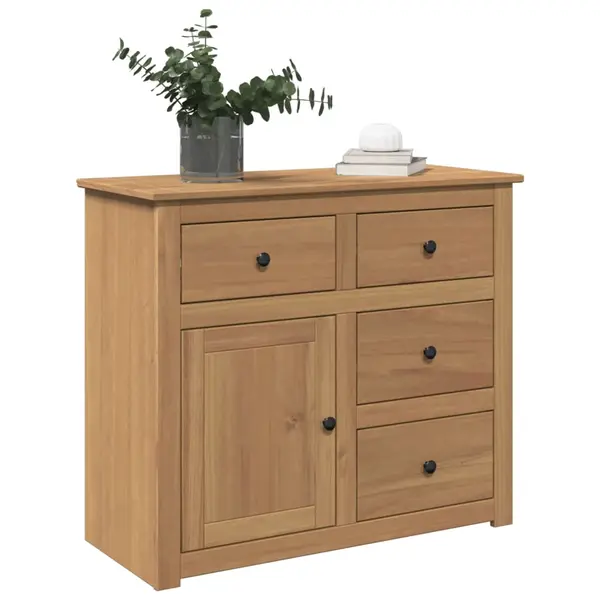 Gossi dulap cu sertare panama, 93x40x80 cm, lemn masiv de pin