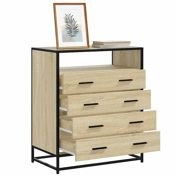 Gossi dulap cu sertare, stejar sonoma, 70x41x70 cm, lemn compozit