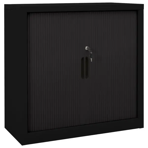Gossi dulap cu usa glisanta, negru, 90x40x90 cm, otel