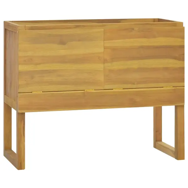 Gossi dulap de baie, 90x40x75,5 cm, lemn masiv de tec