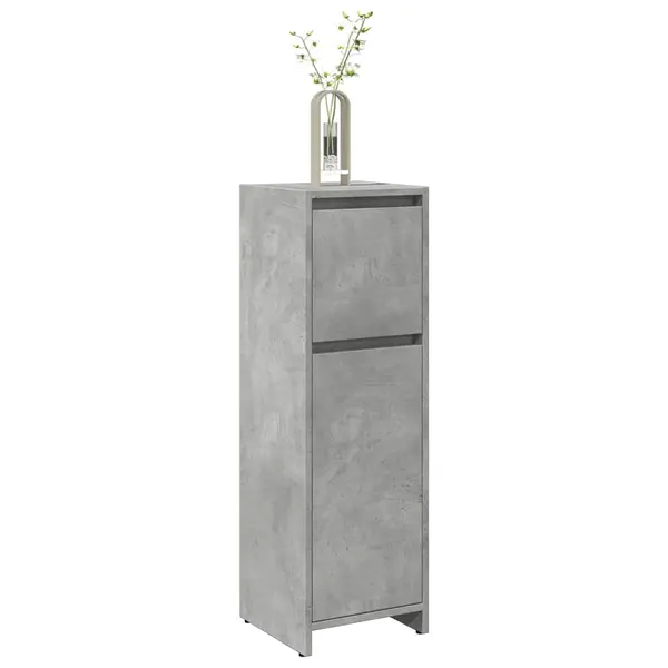 Gossi dulap de baie, gri beton, 30 x 30 x 95 cm, pal