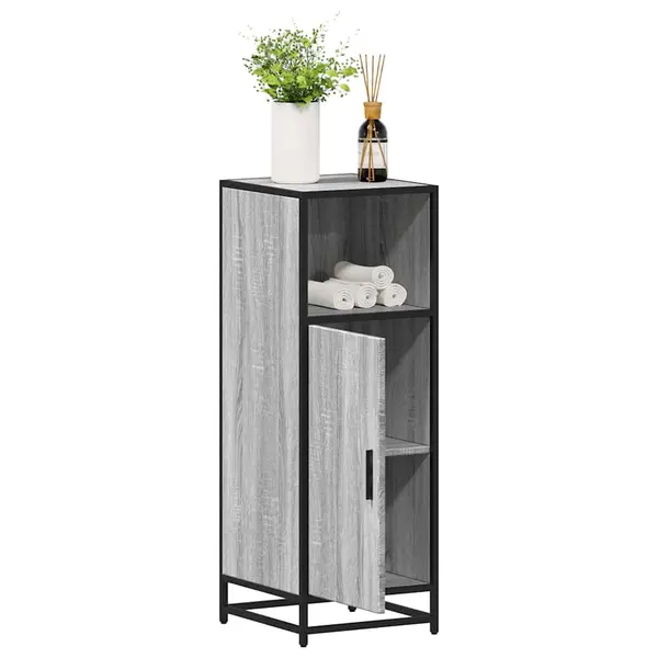 Gossi dulap de baie, gri sonoma, 65x33x60 cm, lemn prelucrat