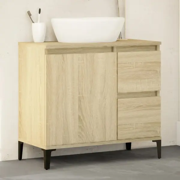 Gossi dulap de baie, stejar sonoma, 65x33x60 cm, lemn prelucrat