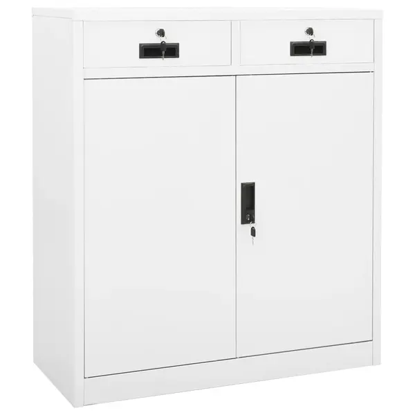 Gossi dulap de birou, alb, 90x40x102 cm, otel