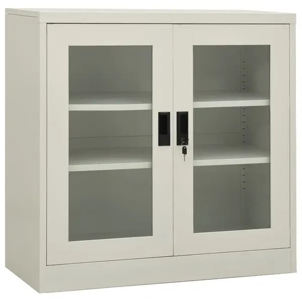 Gossi dulap de birou, gri deschis, 90x40x90 cm, otel