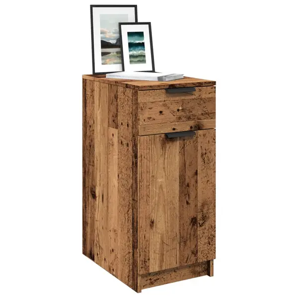 Gossi dulap de birou, lemn invechit, 33x50x75 cm, lemn prelucrat