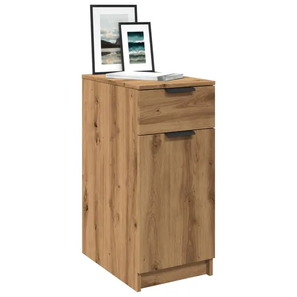 Gossi dulap de birou, stejar artizanal, 33x50x75 cm lemn prelucrat