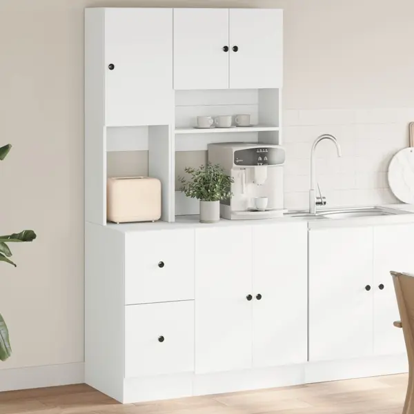 Gossi dulap de bucatarie, alb, 95x50x180 cm, lemn prelucrat