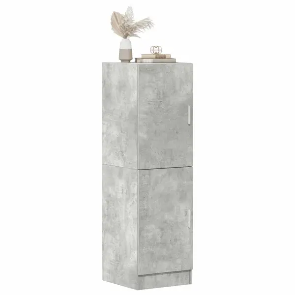 Gossi dulap de bucatarie, gri beton 38x41,5x131,5 cm lemn prelucrat