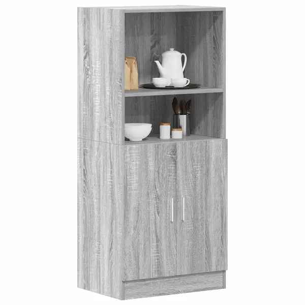 Gossi dulap de bucatarie, gri sonoma, 57x41,5x131,5 cm lemn prelucrat