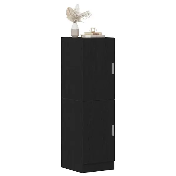 Gossi dulap de bucatarie, negru, 38x41,5x131,5 cm, lemn prelucrat