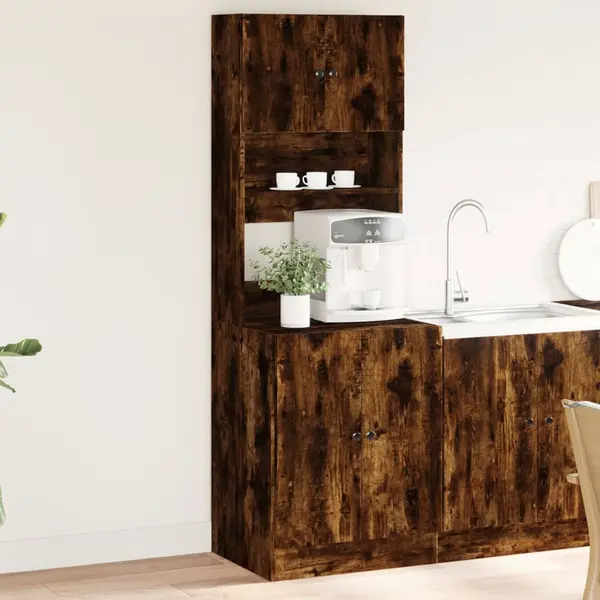 Gossi dulap de bucatarie stejar fumuriu, 60x50x180 cm, lemn prelucrat
