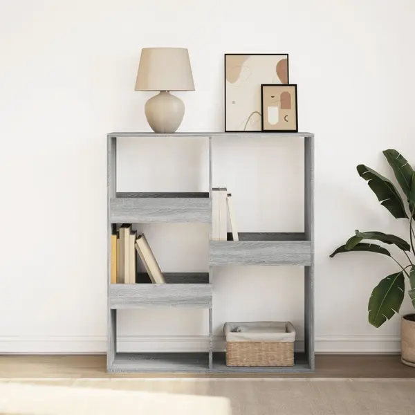 Gossi dulap de carti/separator de camera, gri sonoma, 100x33x115 cm