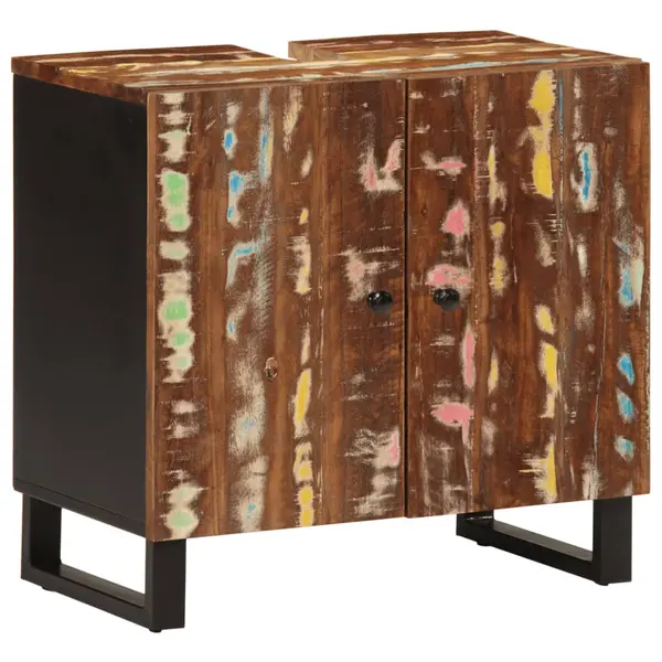 Gossi dulap de chiuveta 62x33x58 cm lemn masiv reciclat&lemn compozit
