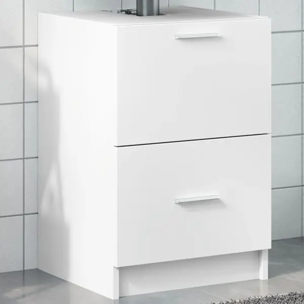 Gossi dulap de chiuveta, alb, 40x37x59 cm, lemn prelucrat