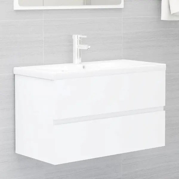 Gossi dulap de chiuveta, alb, 80x38,5x45 cm, pal