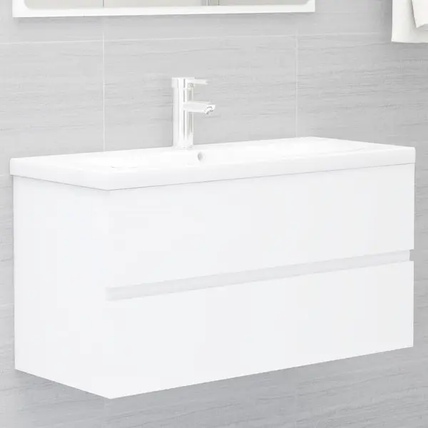 Gossi dulap de chiuveta, alb, 90x38,5x45 cm, pal