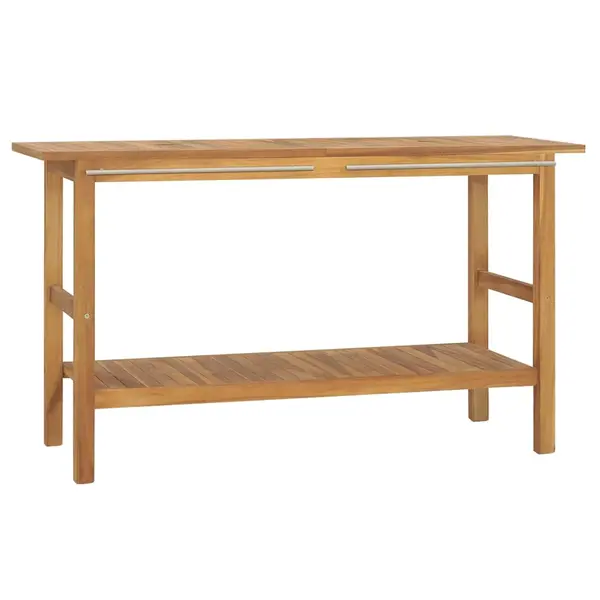 Gossi dulap de chiuveta baie, 132x45x75 cm, lemn masiv de tec