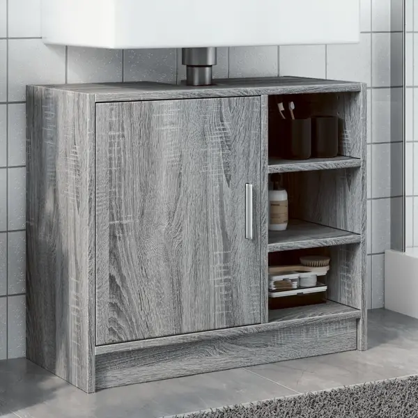 Gossi dulap de chiuveta, gri sonoma, 63x29x55 cm, lemn prelucrat